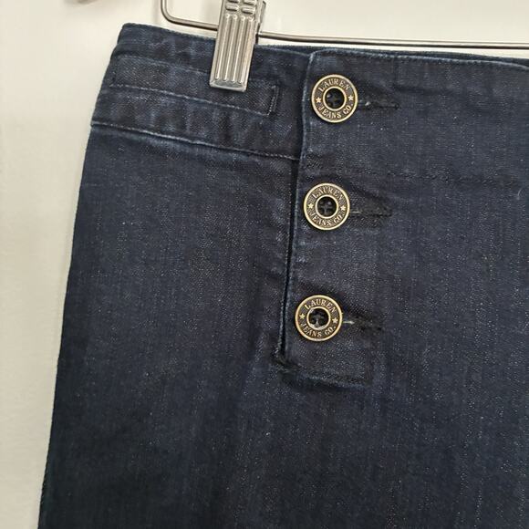 VTG Ralph Lauren Denim Capri Pant Women’s size 4 Dark Blue Rinse Wash Sailor - Picture 4 of 9